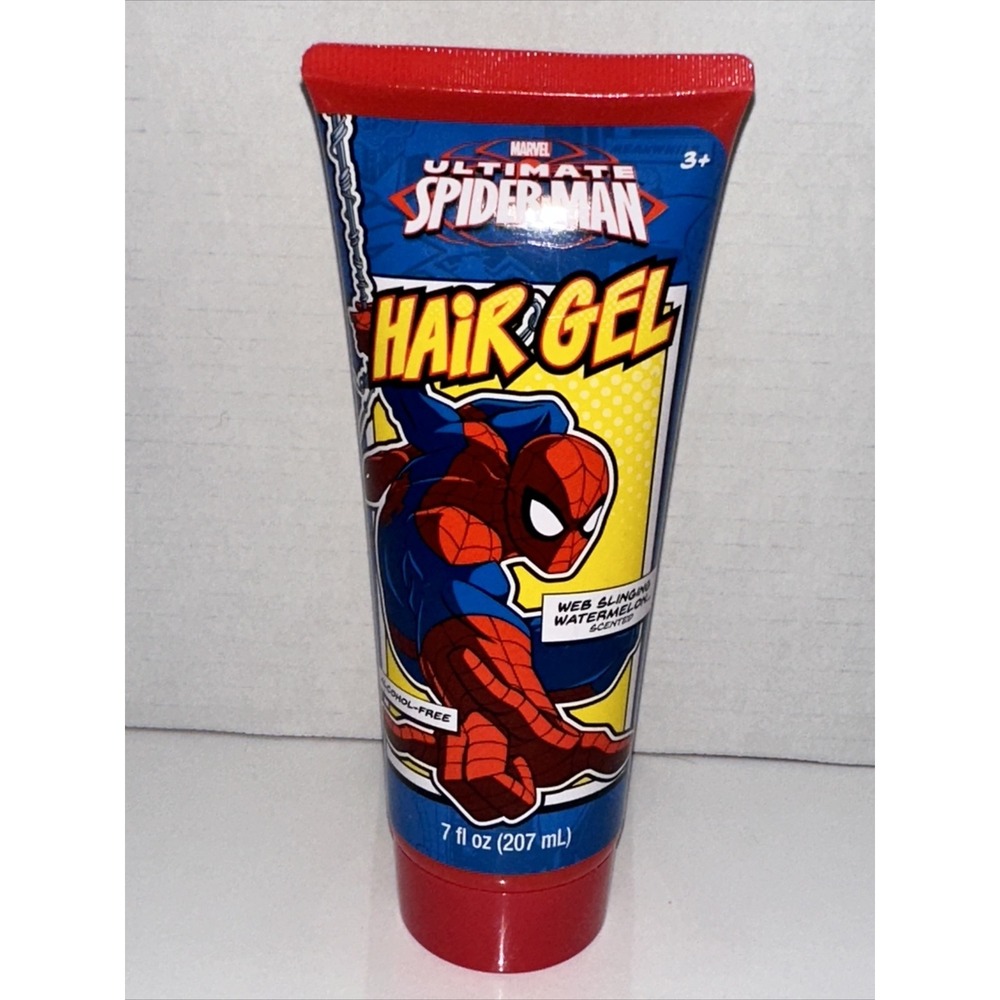 Marvel Ultimate Spider-Man Hair Gel Watermelon Scent Alcohol-Free 7oz‎ Tube